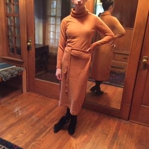 Orange wool dress